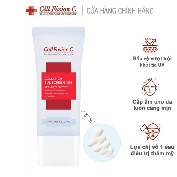 Kem Chống Nắng Cell Fusion C Aquatica Sunscreen 100 Spf 50+/PA++++ - 50ml