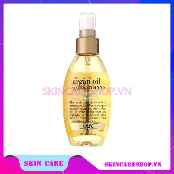 Xịt Dưỡng Tóc Khô Gãy Ngọn OGX Argan Oil Morocco Weightless Dry Oil Mist 118ml