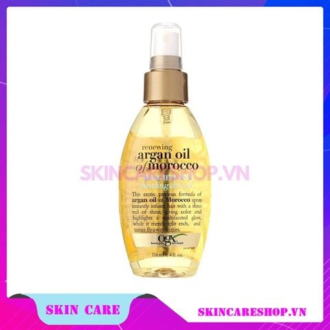 Xịt Dưỡng Tóc Khô Gãy Ngọn OGX Argan Oil Morocco Weightless Dry Oil Mist 118ml