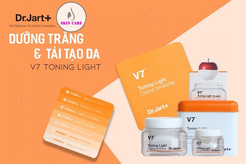 Kem Dưỡng Làm Sáng Da, Mờ Thâm Nám Dr.Jart+ V7 Toning Light