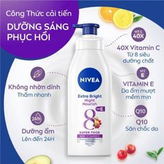 Sữa dưỡng thể Nivea Extra Bright Night Nourish 350ml