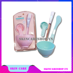 Bộ Chén Đắp Mặt Nạ Beauty Tools Keli Xanh Hồng