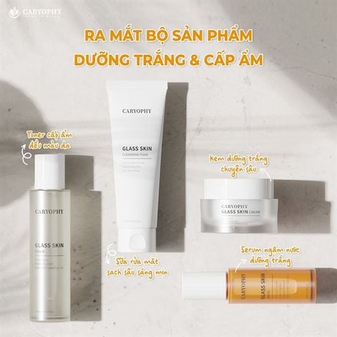 Sữa Rửa Mặt Dưỡng Trắng Da Caryophy Glass Skin Cleansing Foam 120ml