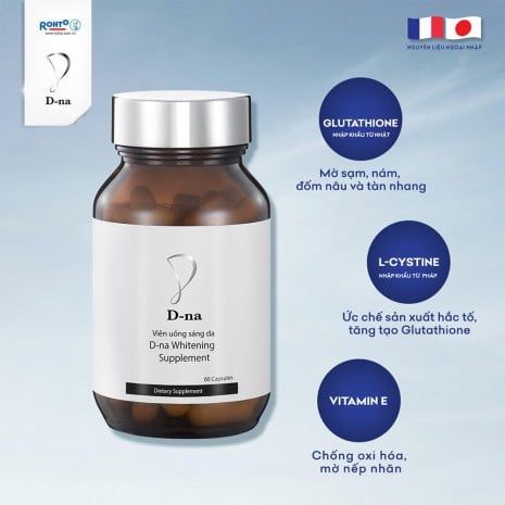 Thực Phẩm Bảo Vệ Sức Khỏe Viên Uống Sáng Da D-Na Whitening Supplement 30 Viên