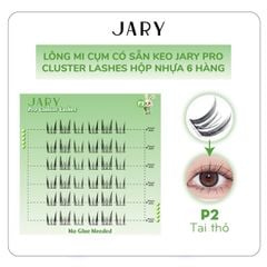 Lông Mi Cụm Có Sẵn Keo Jary Pro Cluster Lashes Hộp Nhựa 6 Hàng