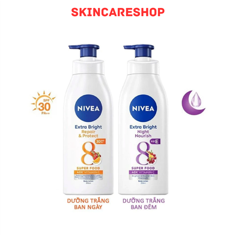 Sữa dưỡng thể Nivea Extra Bright Night Nourish 350ml