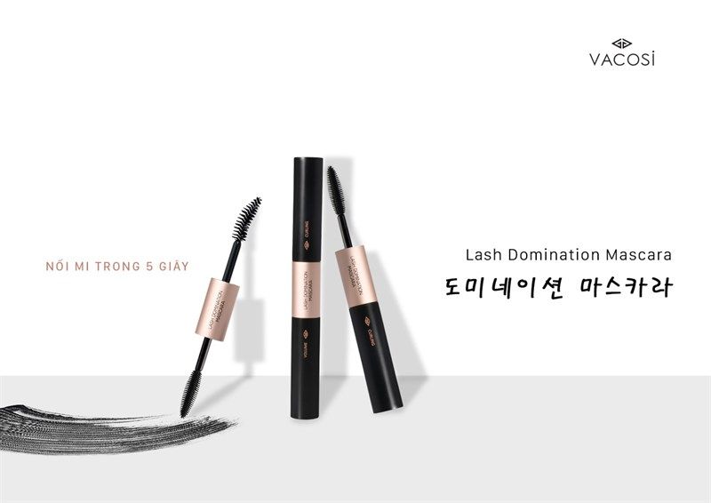 Chuốt Mi 2 Đầu Vacosi Natural Lash Domination Mascara VM09