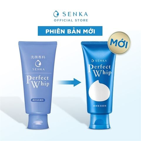 Sữa rửa mặt với bọt tơ tằm trắng Senka Perfect Whip 120g