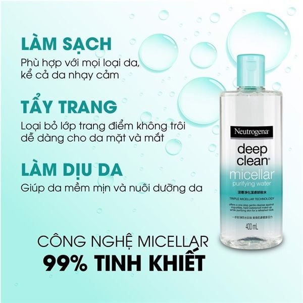 Nước Tẩy Trang Neutrogena Deep Clean Purifying Water Micellar 400ml