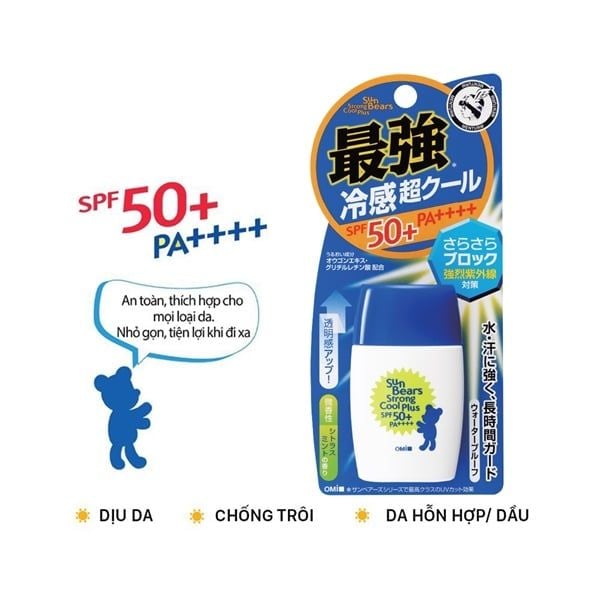 Sữa chống nắng OMI Sun Bears Strong Cool Plus SPF50+ PA++++