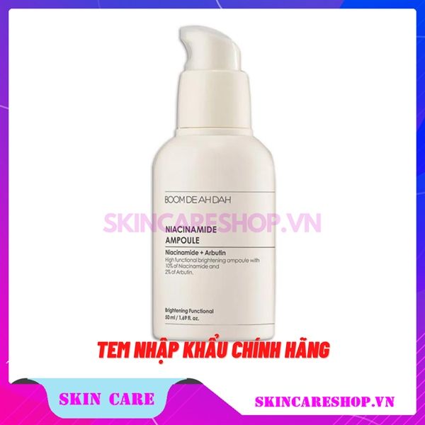 Tinh Chất Dưỡng Trắng Căng Bóng Da Boom De Ah Dah Niacinamide 10% + Arbutin 2% 50ml