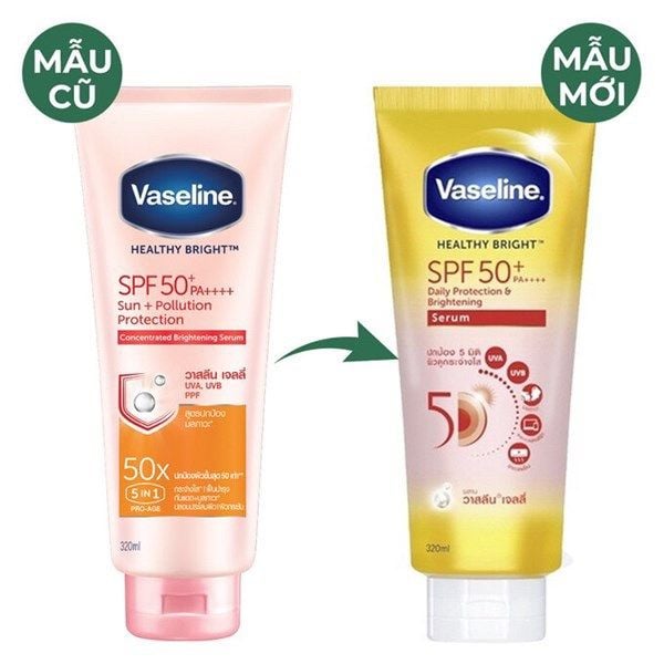 Sữa dưỡng thể sáng da chống nắng Vaseline Concentrated Whitening Serum SPF50+/PA++++ 300ml