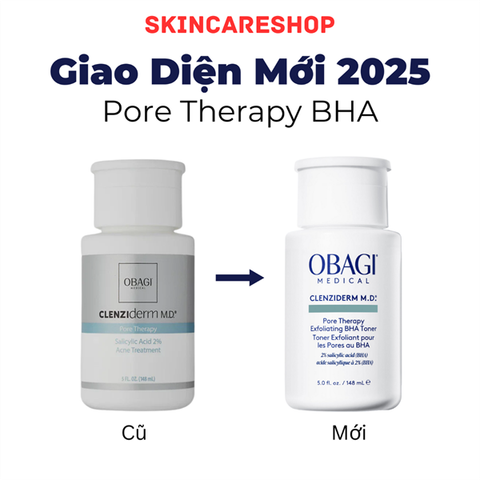 [Phiên bản mới] Toner BHA giảm mụn Obagi Medical Clenziderm M.D. Pore Therapy Exfoliating 148ml