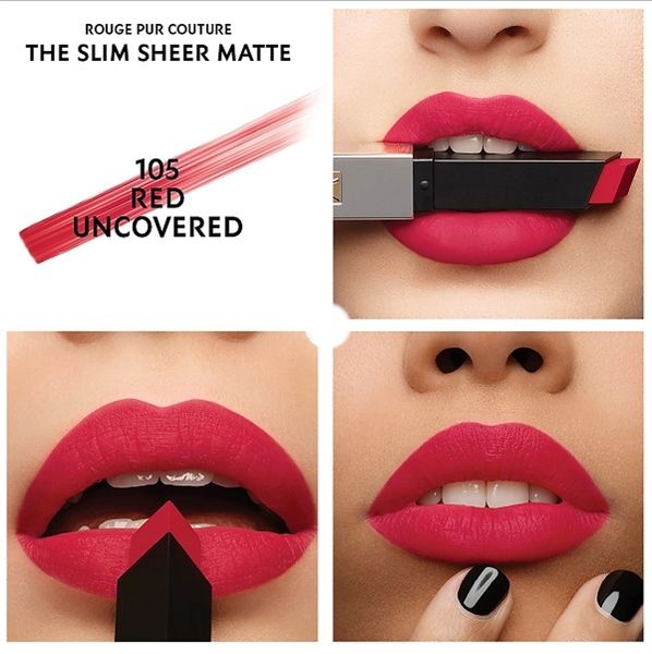 Son Ysl The Slim Sheer Matte – #105 Red Uncovered (2g)