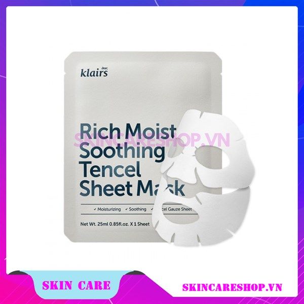 Mặt Nạ Klairs Rich Moist Soothing Tencel Sheet Mask 25ml