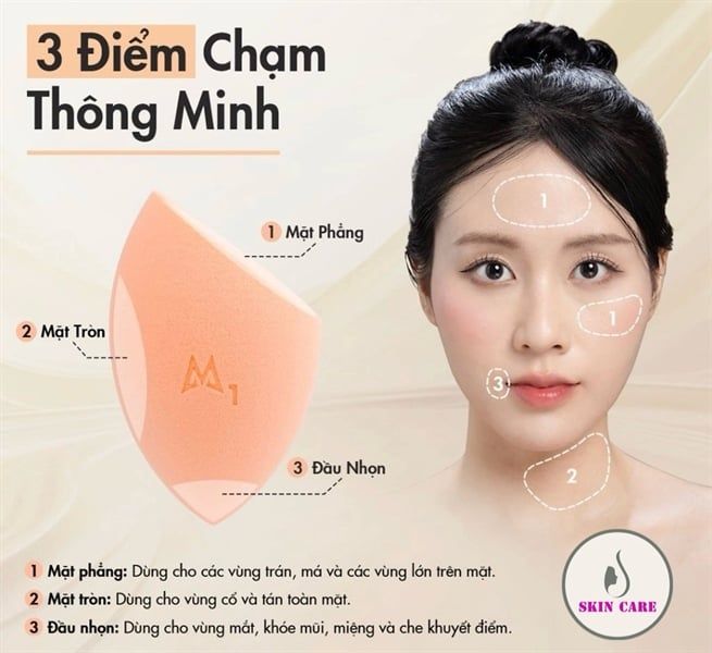 Mút Trang Điểm Mastige Kháng Khuẩn
