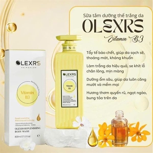 Sữa Tắm Dưỡng Thể Trắng Da Hương Nước Hoa Olexrs Body Wash 800ml