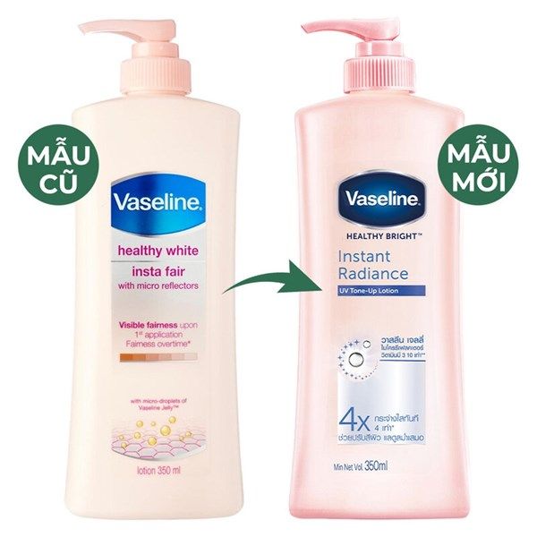Sữa Dưỡng Thể Vaseline Healthy Bright Insta Radiance UV Tone-Up Lotion 350ml