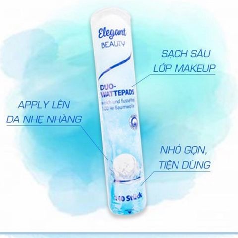 Bông Tẩy Trang Elegant Beauty Dou-Wattepads 140 Miếng