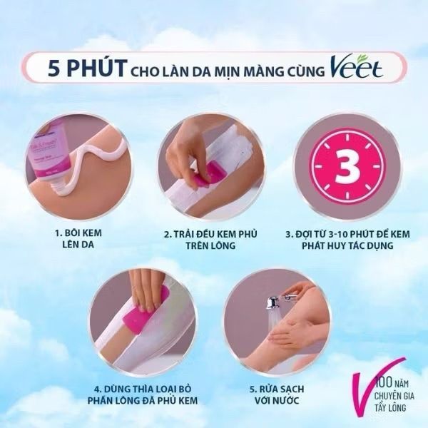 Kem Tẩy Lông Veet Pure Hair Removal Cream 50g