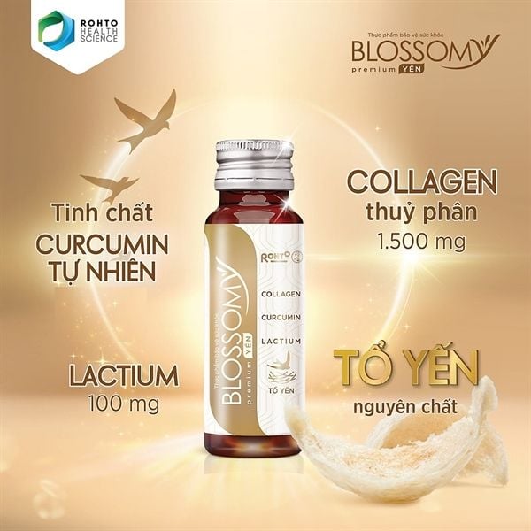 Thực Phẩm Bảo Vệ Sức Khỏe Blossomy Premium Yến Giúp Tăng Sức Khỏe Sáng Mịn Da ( Hộp 10 chai)