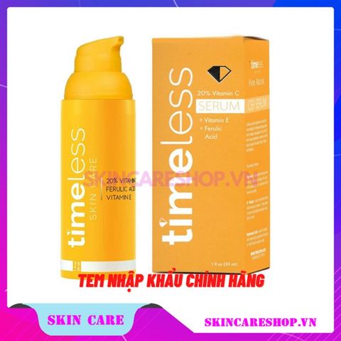 Tinh Chất Timeless 20% Vitamin C + E Ferulic Acid Serum Sáng Da, Mờ Vết Thâm 30ml