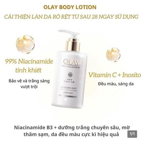 Dưỡng thể OLAY B3+ Body Cellscience Super Bright Glow Optic Whitening