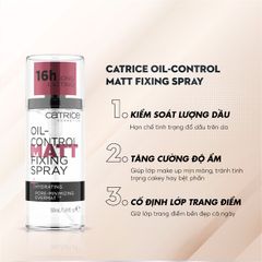 Xịt Khoáng Khóa Nền Catrice Oil-Control Matt Fixing Spray 16h 50ml