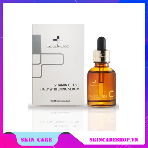 Serum Dưỡng Sáng Da Goodndoc Vitamin C 16.5 Daily Whitening Serum 30ml