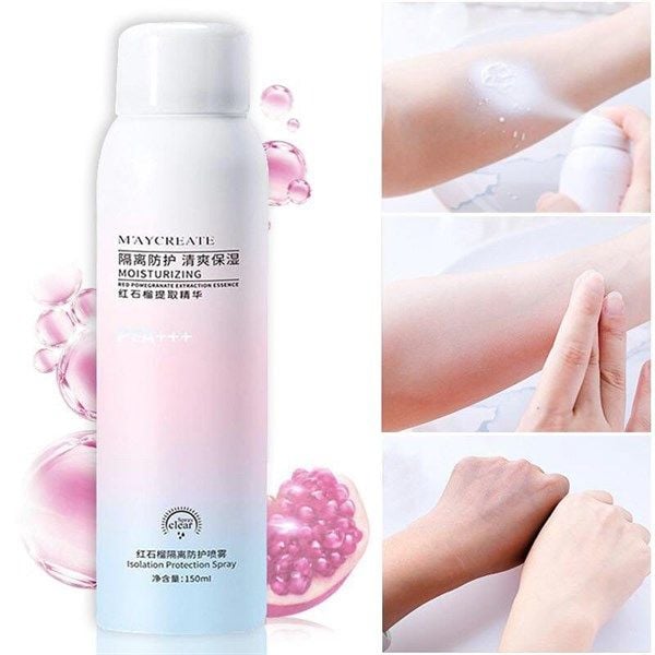 Xịt Chống Nắng Dưỡng Trắng Da MayCreate Moisturizing 150ml