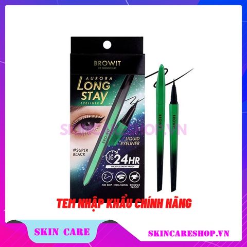 Bút Kẻ Mắt Browit By Nongchat Aurora Long Stay Eyeliner Super Black 0.5g