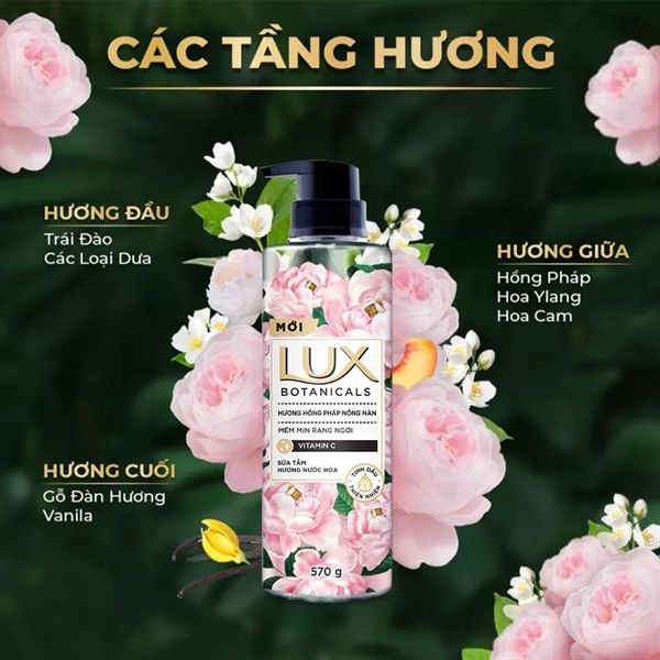 Sữa Tắm Lux Botanicals Hương Nước Hoa 570g