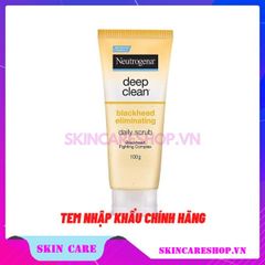 Sữa Rửa Mặt Neutrogena Deep Clean Blackhead Eliminating Daily Scrub 100g