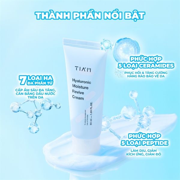 Kem Dưỡng Cấp Ẩm, Căng Bóng Tiam Hyaluronic Moisture Revive Cream 50ml