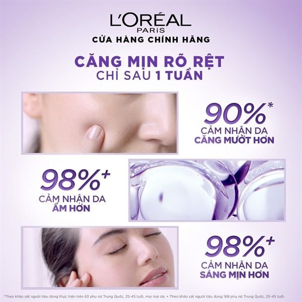 Serum Siêu cấp ẩm sáng da L'Oreal Paris Pure Hyaluronic Acid 1.5% 30ml