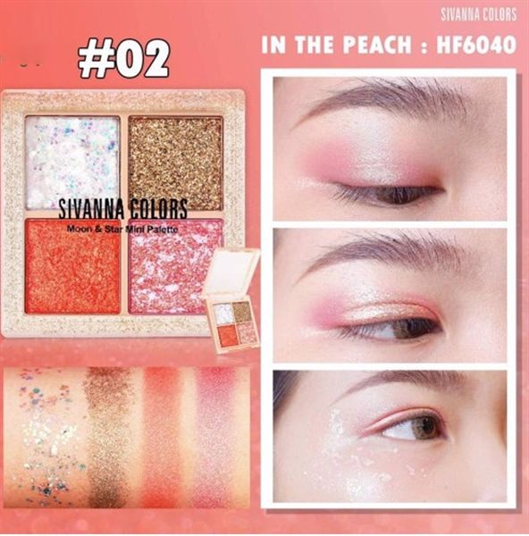 Phấn mắt nhũ kim tuyến Sivanna Colors Moon Star Mini Palette HF6040