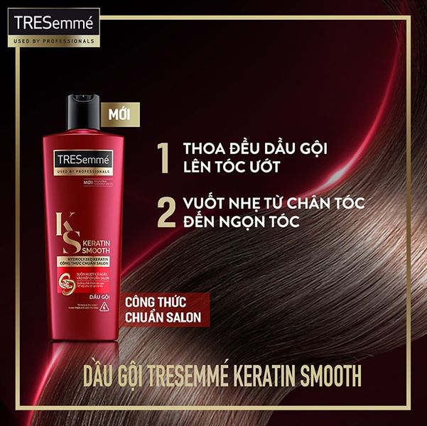 Bộ Gội Xả TRESemme Keratin Smooth Giúp Tóc Suôn Mượt