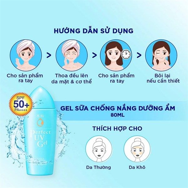 Gel Sữa Chống Nắng Senka Perfect UV Gel SPF50/PA++++ 80ml