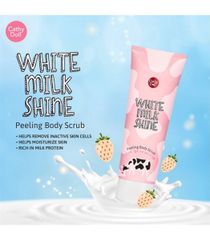 Tẩy tế bào chết toàn thân Cathy Doll White Milk Shine Peeling Body Scrub 320ml