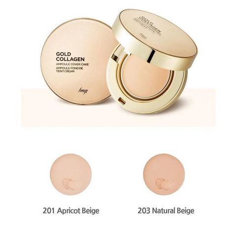 Phấn Nền Siêu Mịn The Face Shop Gold Collagen Ampoule Cover Cake SPF50+ PA+++