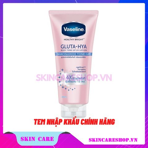 Dưỡng Thể Trắng Da Vaseline Gluta-Hya Niacinamide Tone-Up UV Lotion 300ml