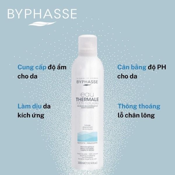 Xịt Khoáng Byphasse Eau Thermale 100% Naturelle 300ml