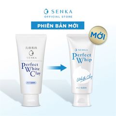 Sữa Rửa Mặt Tạo Bọt Chiết Xuất Đất Sét Trắng Senka Perfect White Clay