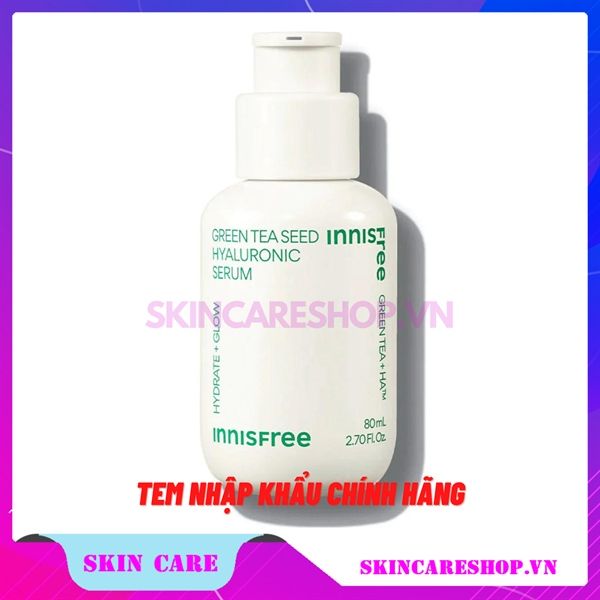 Tinh Chất Trà Xanh Cấp ẩm, Phục hồi da Innisfree Green Tea Seed Hyaluronic Acid Serum