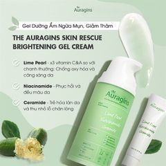 Gel dưỡng ẩm ngừa mụn, giảm thâm The Auragins Skin Rescue Brighttening gel Cream 100ml