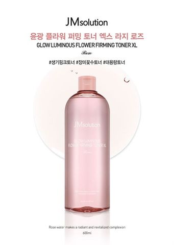 Nước hoa hồng JMsolution Glow Luminous Flower Firming Toner XL (Rose) 600ml