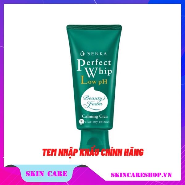 Sữa Rửa Mặt Senka Perfect Whip Low pH Calming Cica Cho Da Nhạy Cảm 100g
