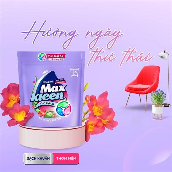 Túi viên giặt xả Maxkleen nước hoa huyền diệu 510g