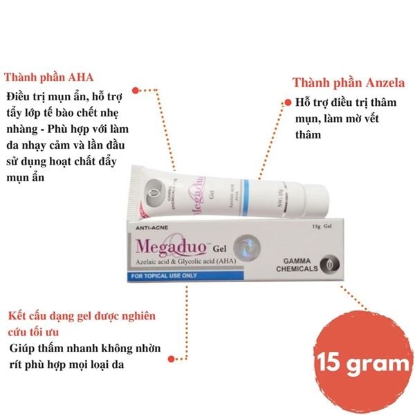 Gel Giảm Mụn Ẩn Và Thâm Gamma Megaduo Gel 15g