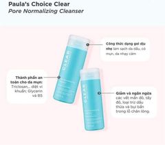 Sữa rửa mặt dạng gel ngăn ngừa mụn Paula’s Choice Clear Pore Normalizing Cleanser 177 ml